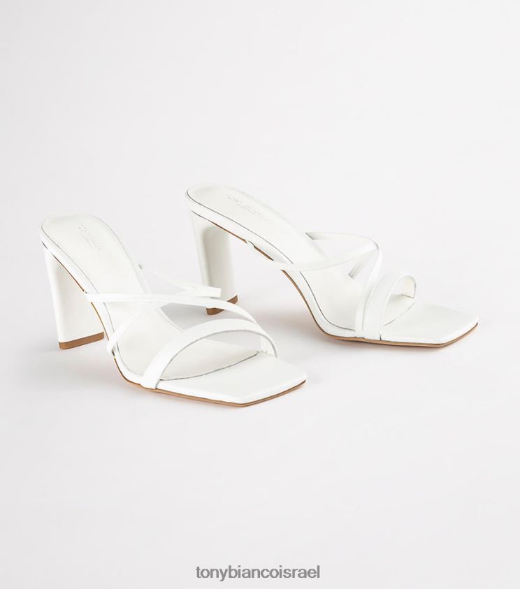 נעלי עקב בלוק | נשים נאפה לבנה Tony Bianco נעלי עקב קלאסיות 8BNR8T281